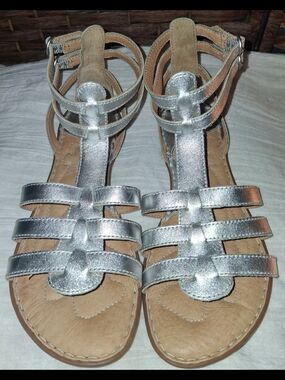 Born Silver Strappy Gladiator Sandals